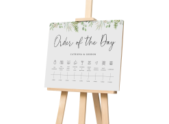 Poster on an easel wedding stationery A1